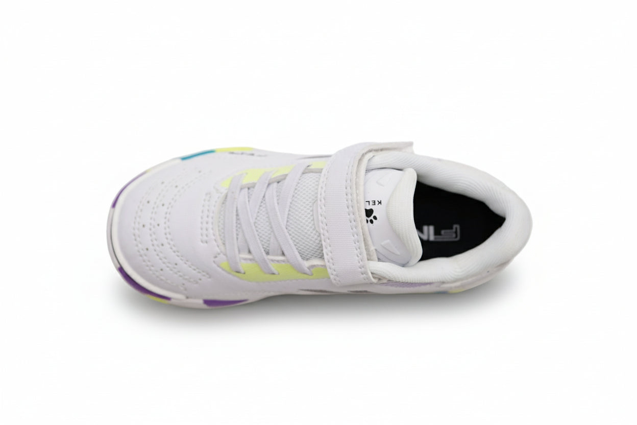 ZAPATILLAS DE FÚTBOL SALA DE NIÑO FINAL ELASTIC INDOOR BLANCO