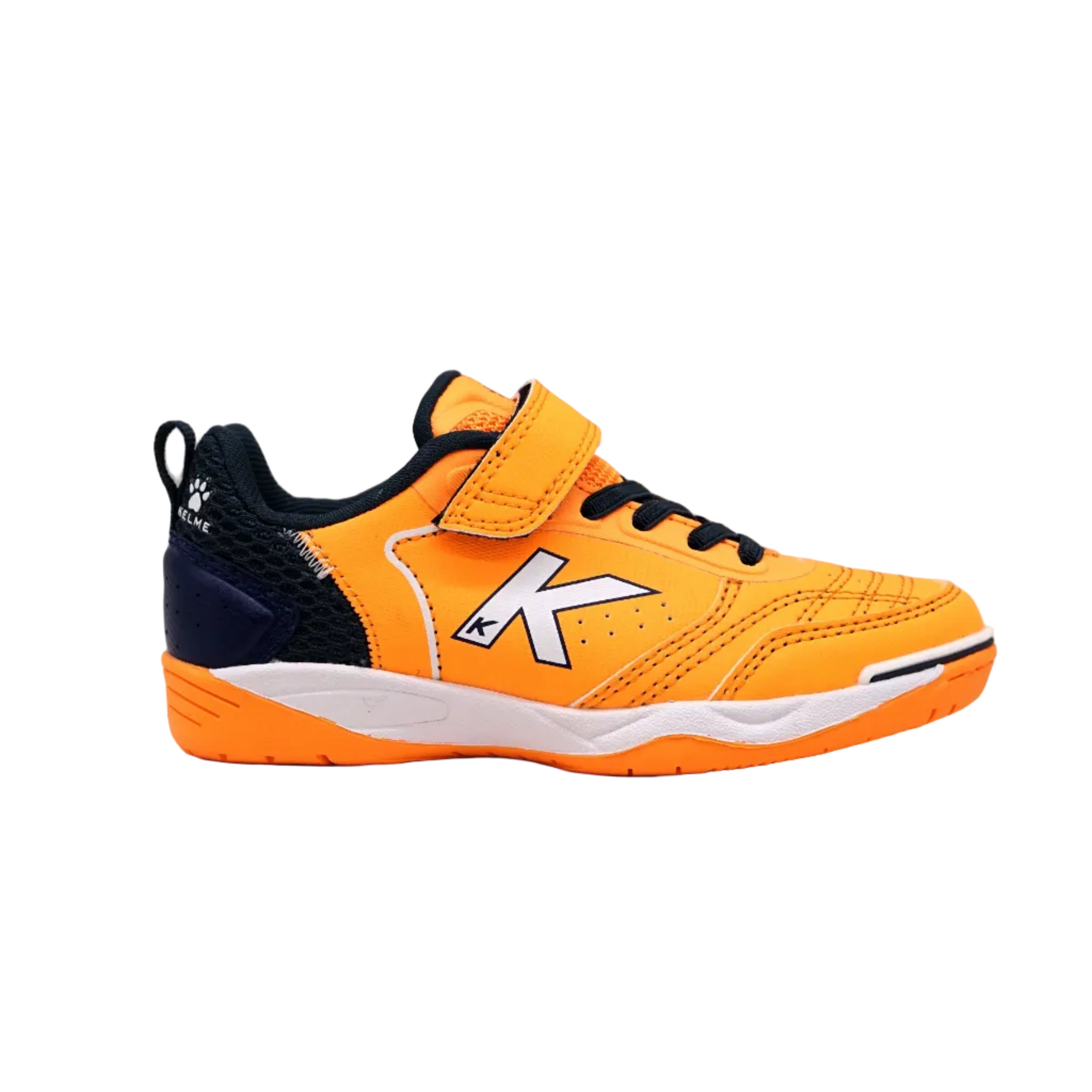 ZAPATILLAS DE NIÑO GOLEIRO ELASTIC INDOOR NARANJA Y AZUL