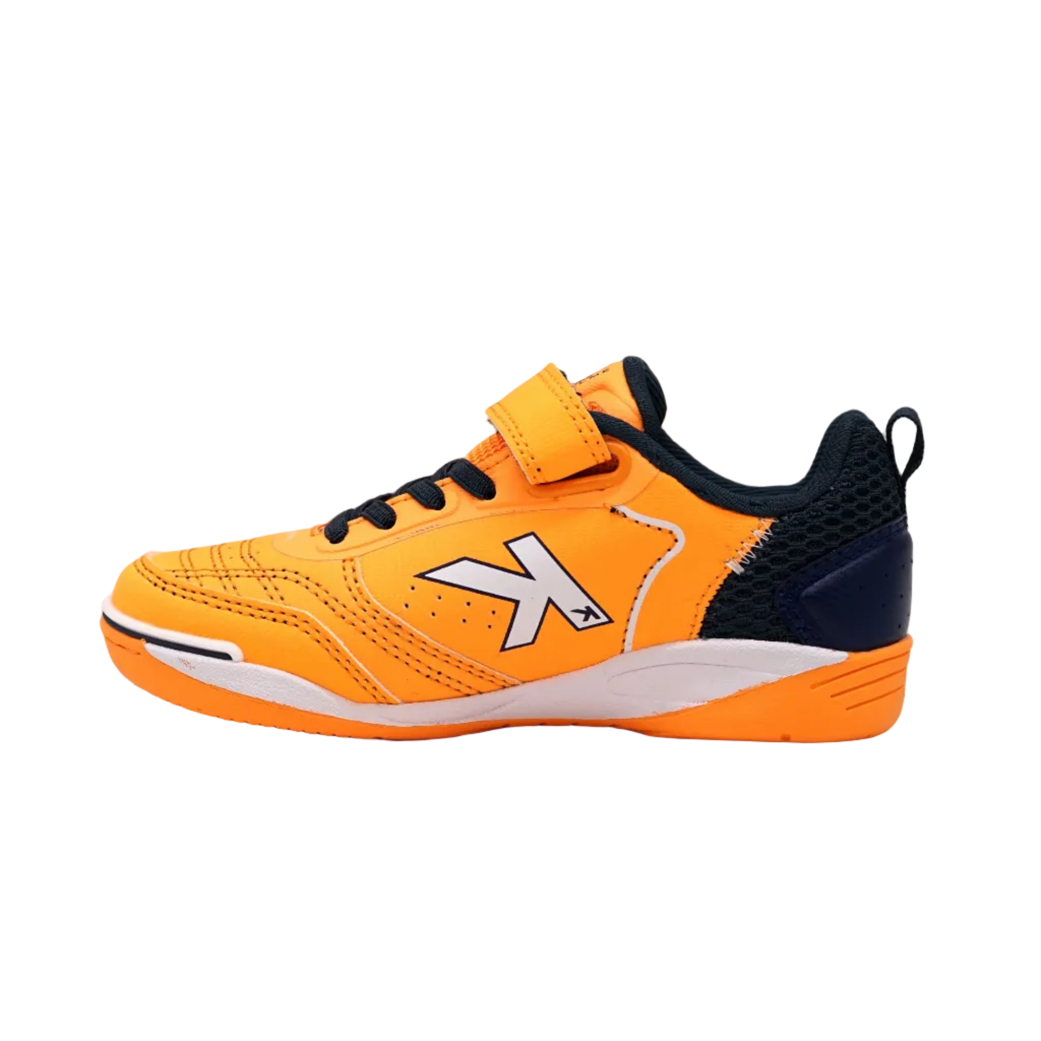 ZAPATILLAS DE NIÑO GOLEIRO ELASTIC INDOOR NARANJA Y AZUL