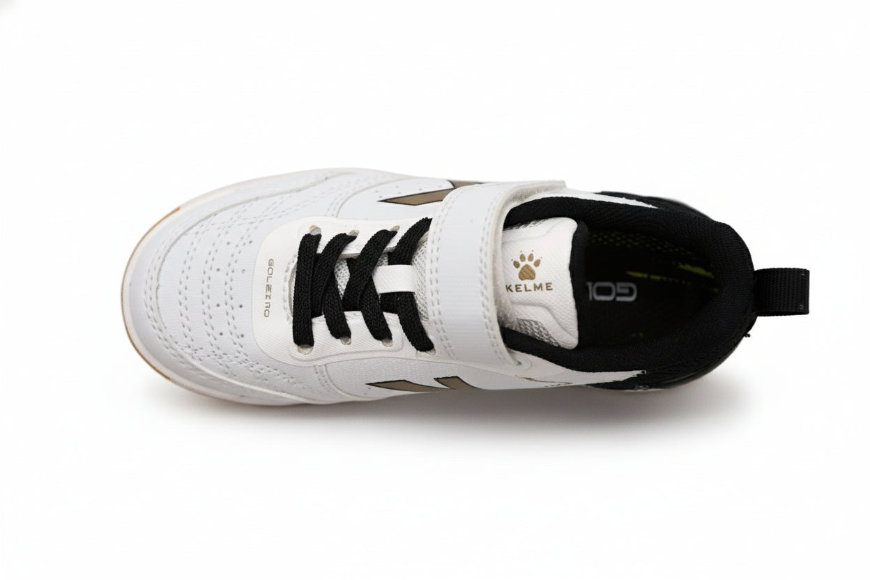 ZAPATILLAS DE FÚTBOL SALA DE NIÑO GOLEIRO ELASTIC INDOOR BLANCO-NEGRO
