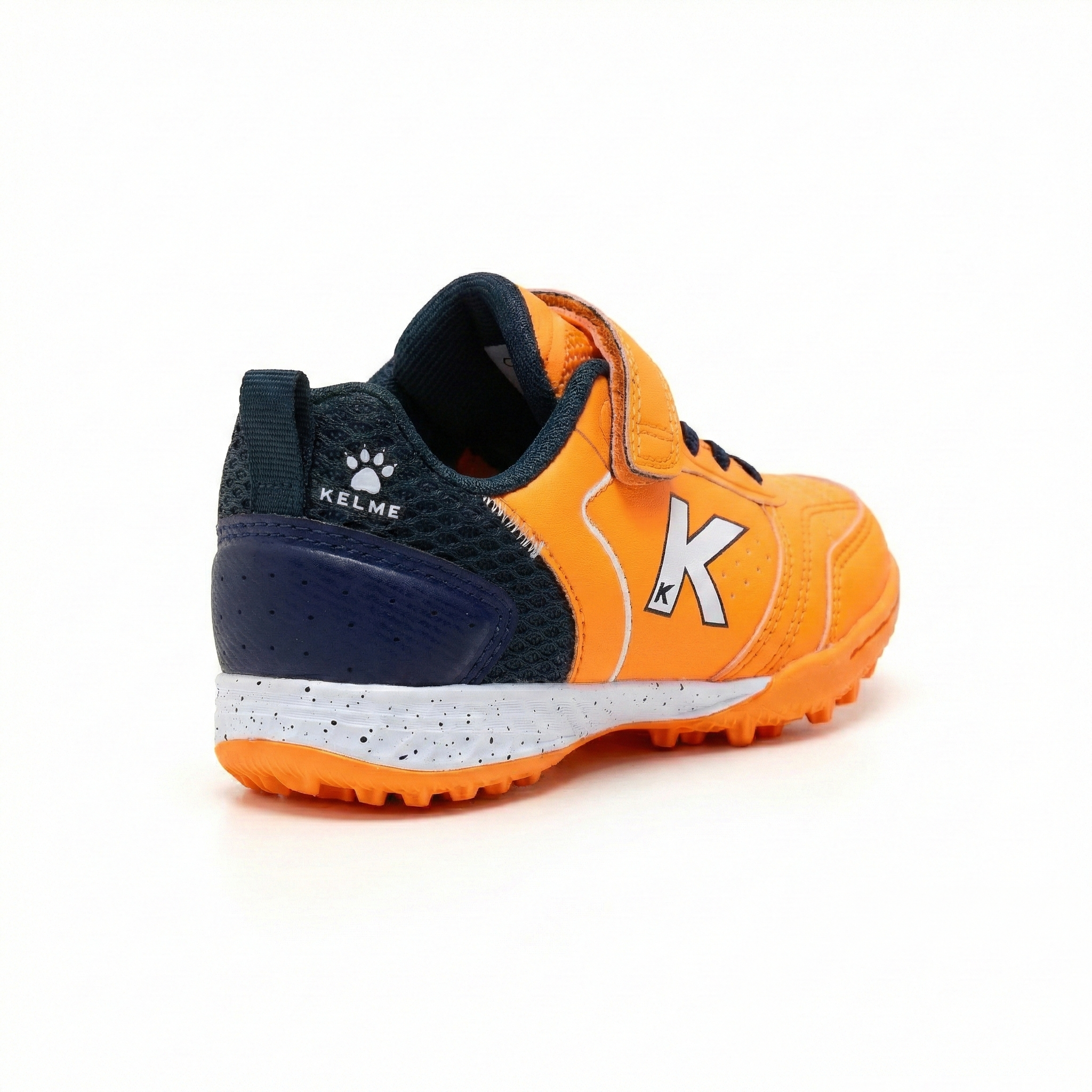 Ténis infantil Guarda-redes Turf Elástico Laranja e Azul