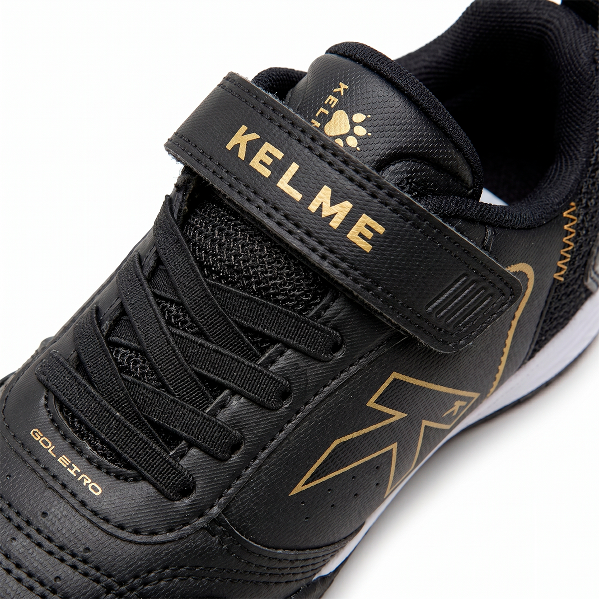 CHILDREN'S GOLEIRO TURF ELASTIC BLACK SHOES