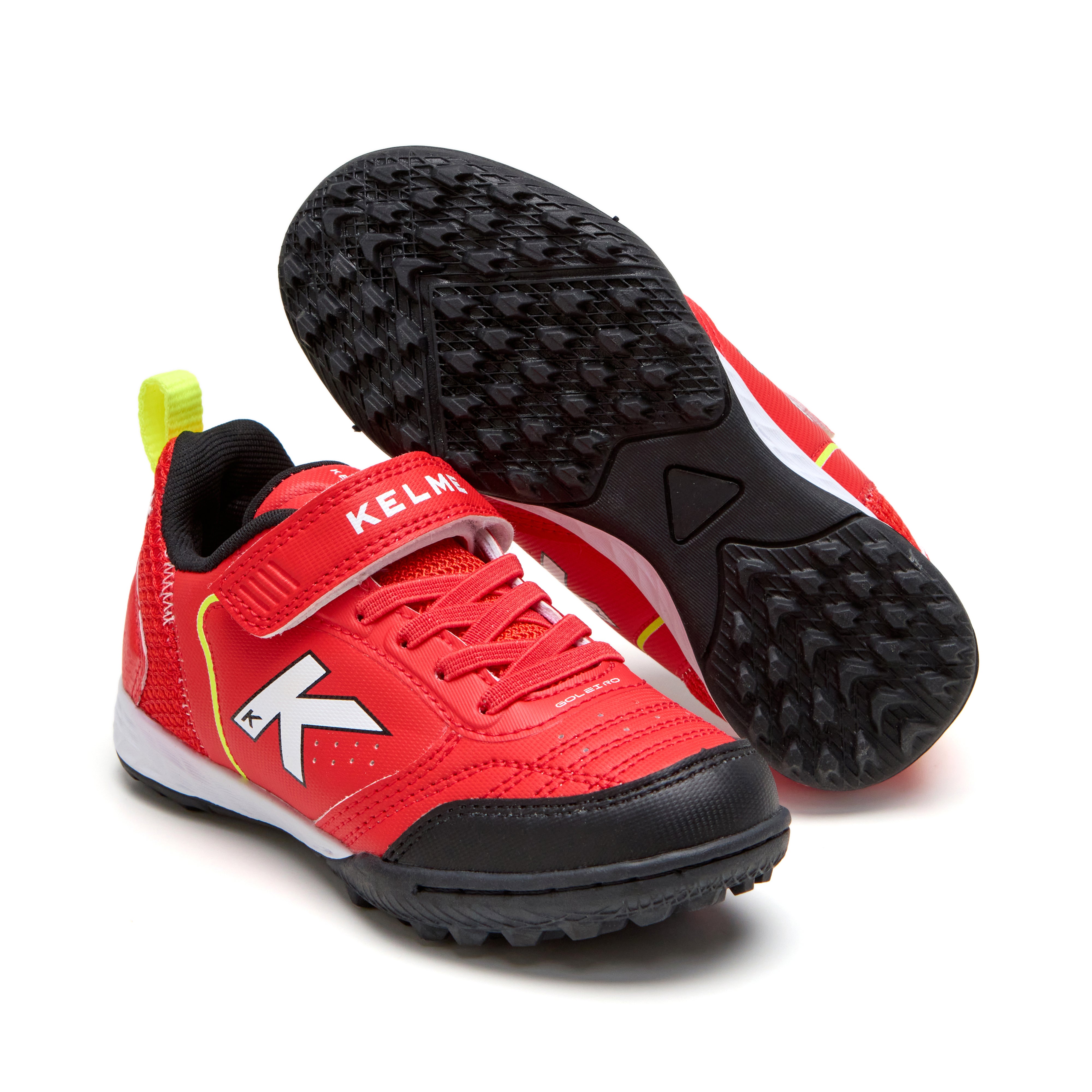 GOLEIRO RED ELASTIC TURF SOCCER SHOES FOR BOYS