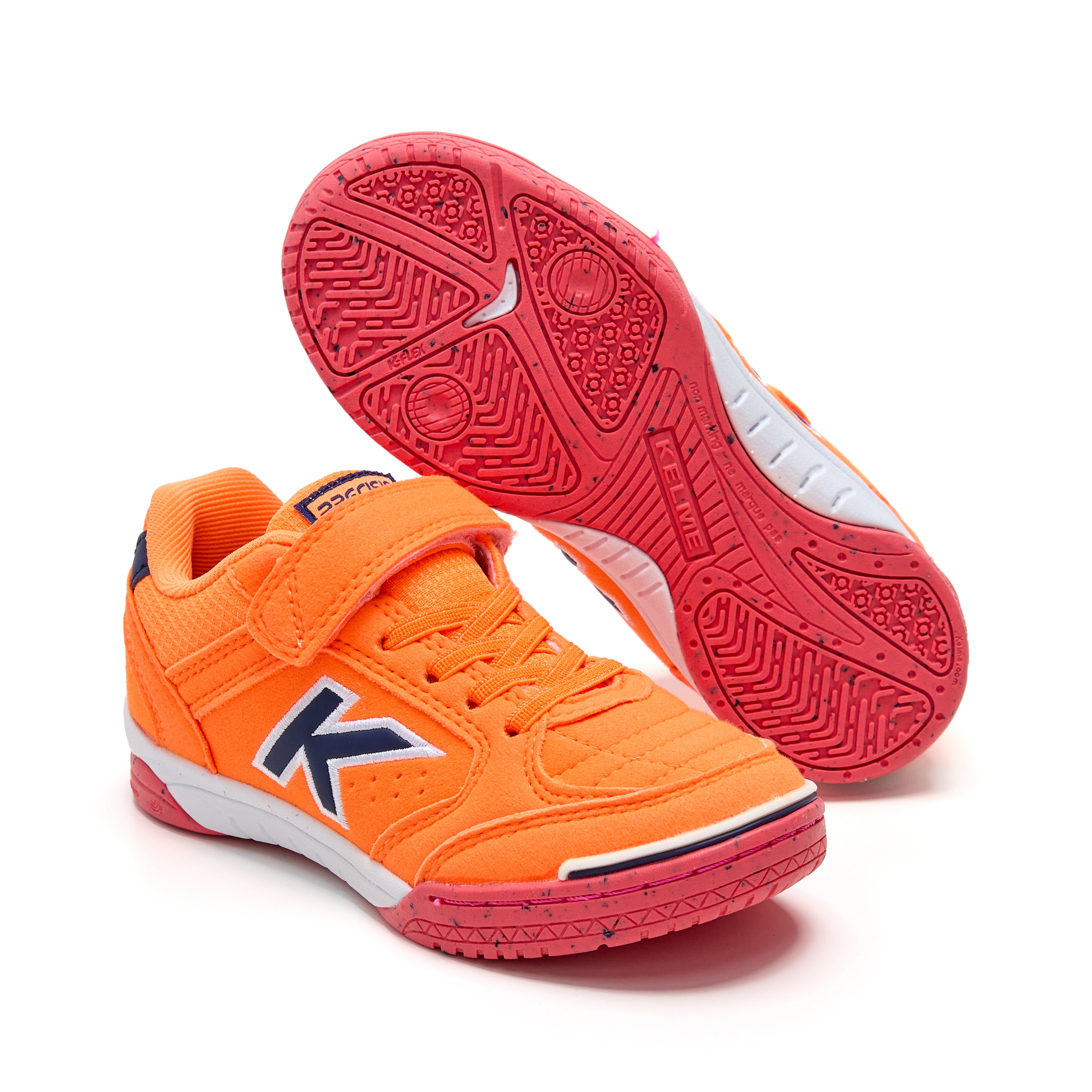 ZAPATILLAS DE FÚTBOL SALA DE NIÑO PRECISION ELASTIC NARANJA-AZUL