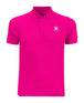 CAMISA POLO BÁSICA FÚCSIA DE MANGA CURTA