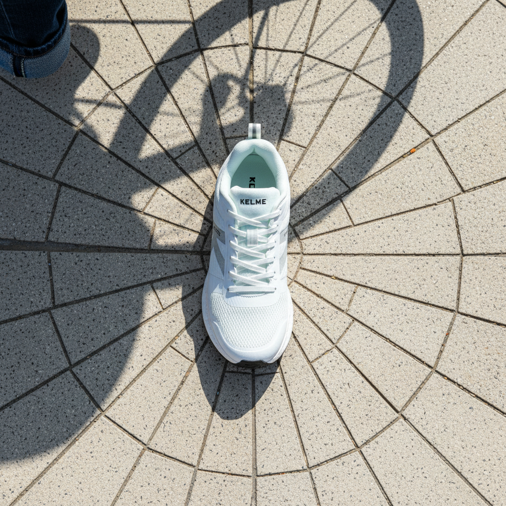 Zapatillas K-Rookie sobre baldosa hidráulica en plano cenital