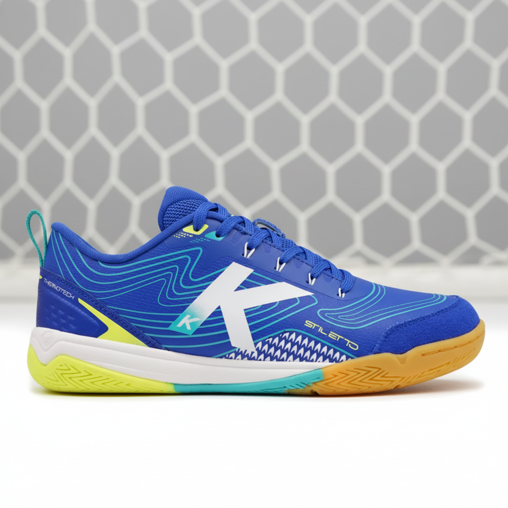 Zapatillas de fútbol sala Stiletto Azul con red de portería