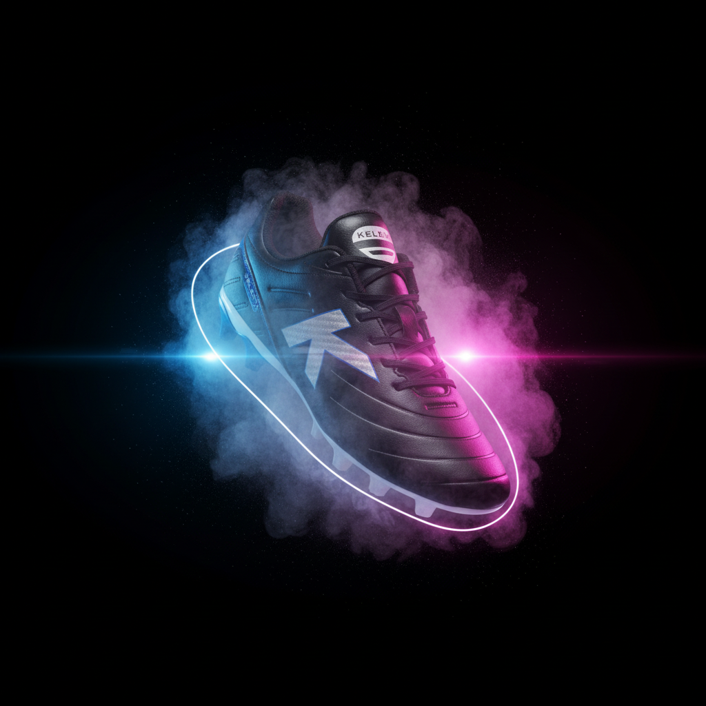 Botas de fútbol Selecta MG con humo y luces cyberpunk