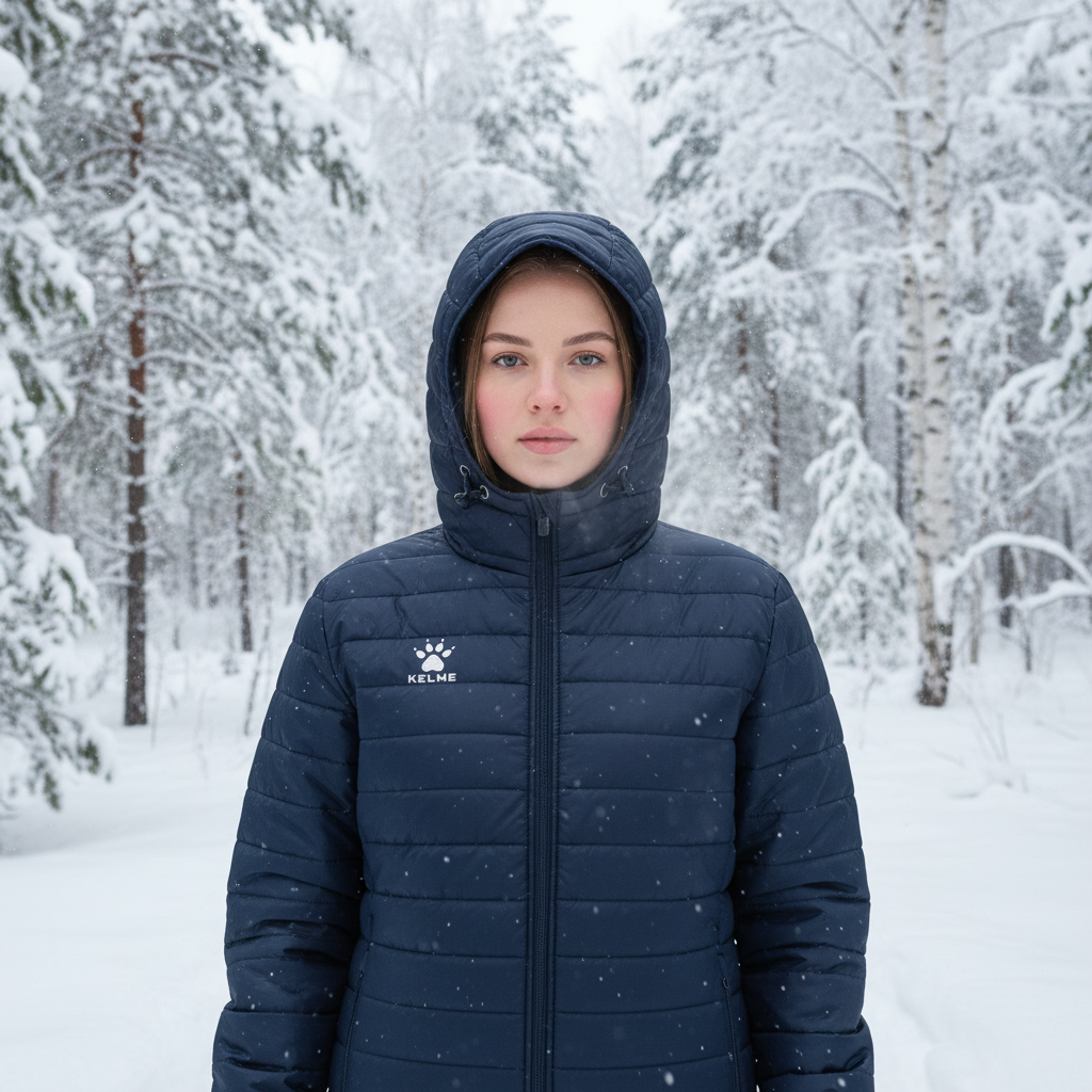 Chaqueta ligera Snow marino en bosque siberiano nevado