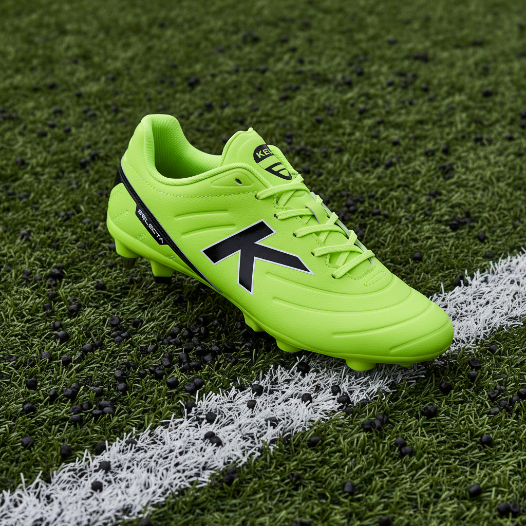 Botas de fútbol Selecta SG lima en césped artificial con caucho