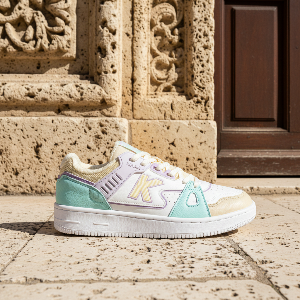 Zapatillas Kelme Doha Blanco en arquitectura clásica