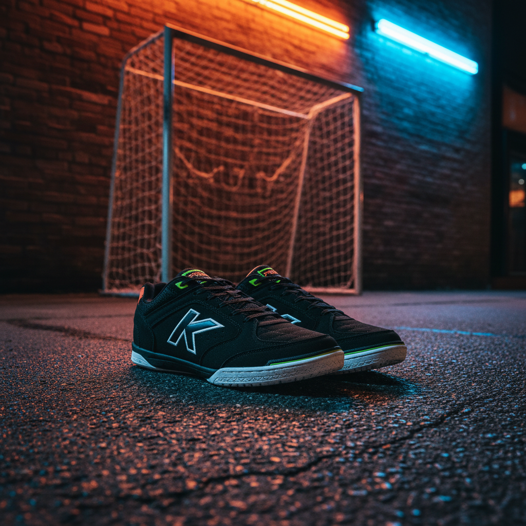 Zapatillas de fútbol sala Precision en ambiente urbano nocturno