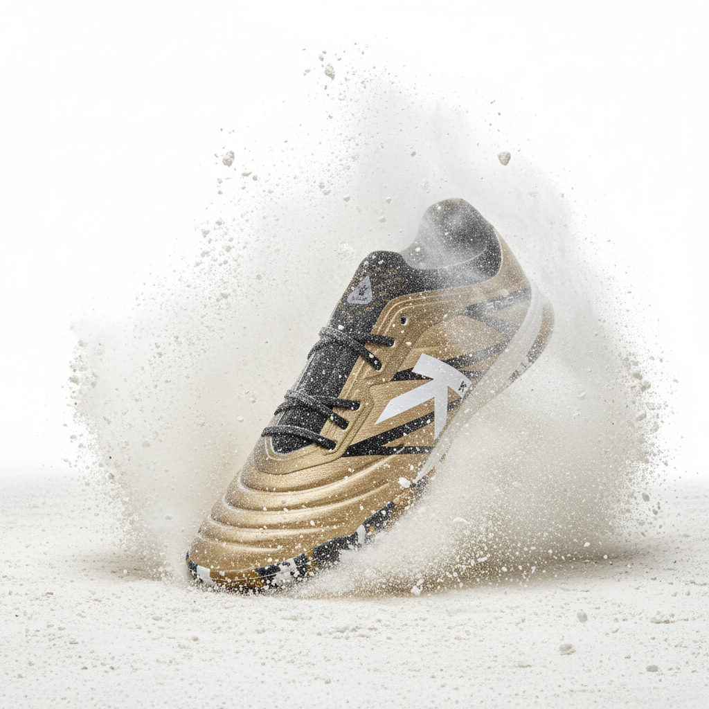 Zapatilla de fútbol sala Ritmo Oro con efecto polvo