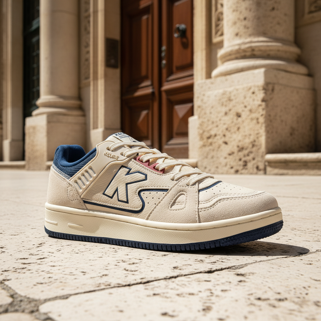 Zapatillas Casual Doha Beige en casco histórico con arquitectura clásica