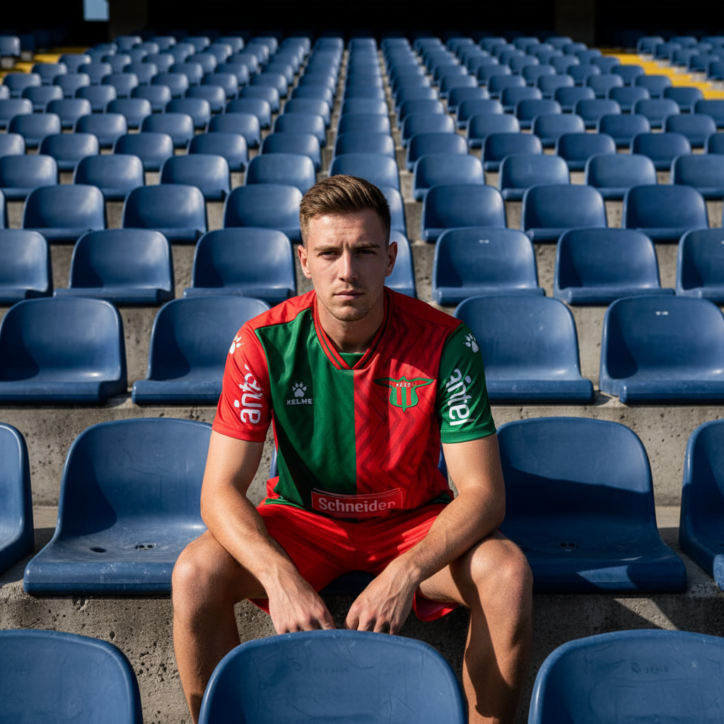 Camiseta Boston River en graderío de estadio