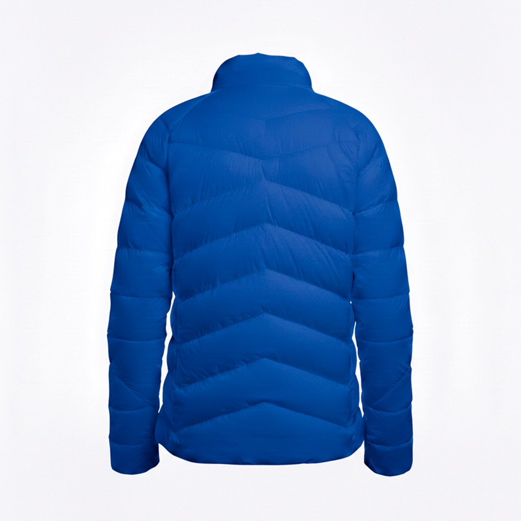 Casaco de plumas leve azul