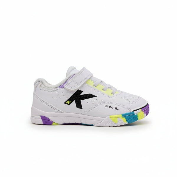 FINAL ELASTIC INDOOR WHITE CHILDREN'S INDOOR SOCCER SHOES