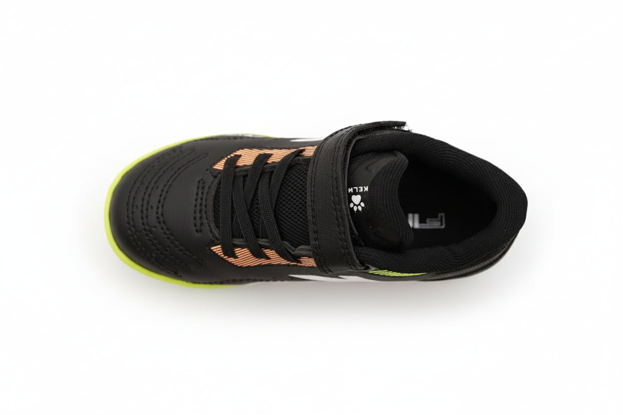 BOTAS DE FÚTBOL DE NIÑO FINAL ELASTIC TURF NEGRO