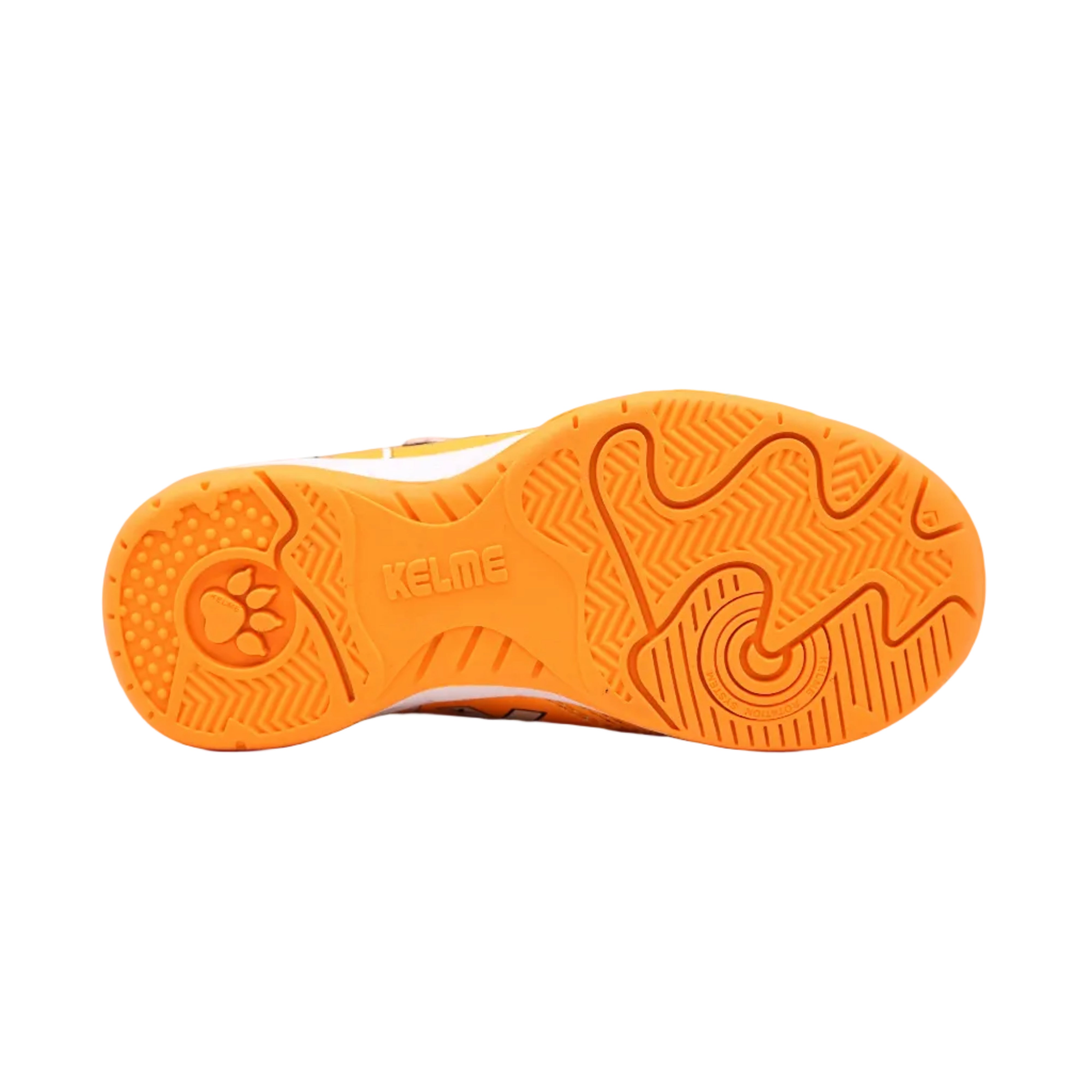 ZAPATILLAS DE NIÑO GOLEIRO ELASTIC INDOOR NARANJA Y AZUL