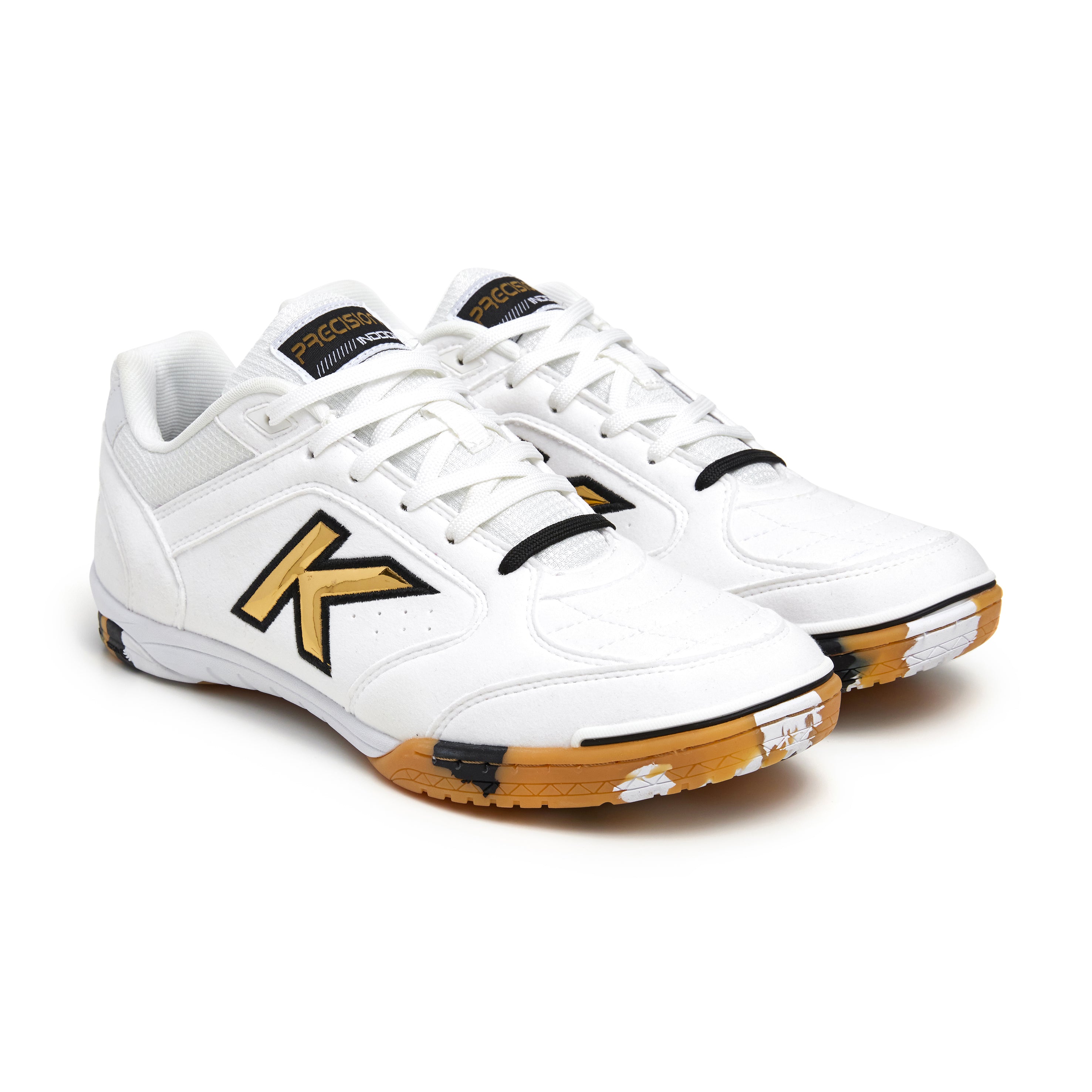 ZAPATILLAS DE FÚTBOL SALA PRECISION BLANCO DORADO NEGRO
