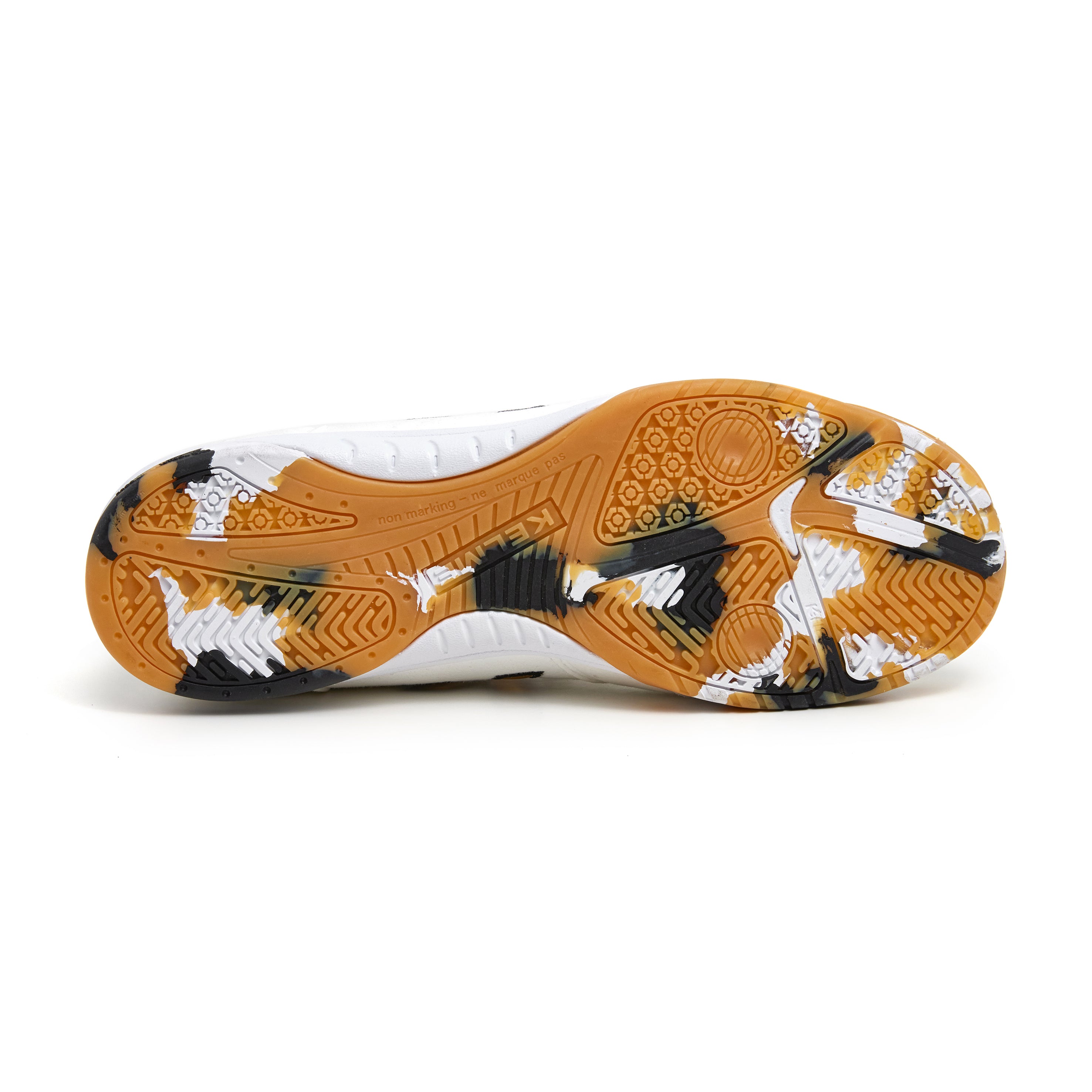 ZAPATILLAS DE FÚTBOL SALA PRECISION BLANCO DORADO NEGRO