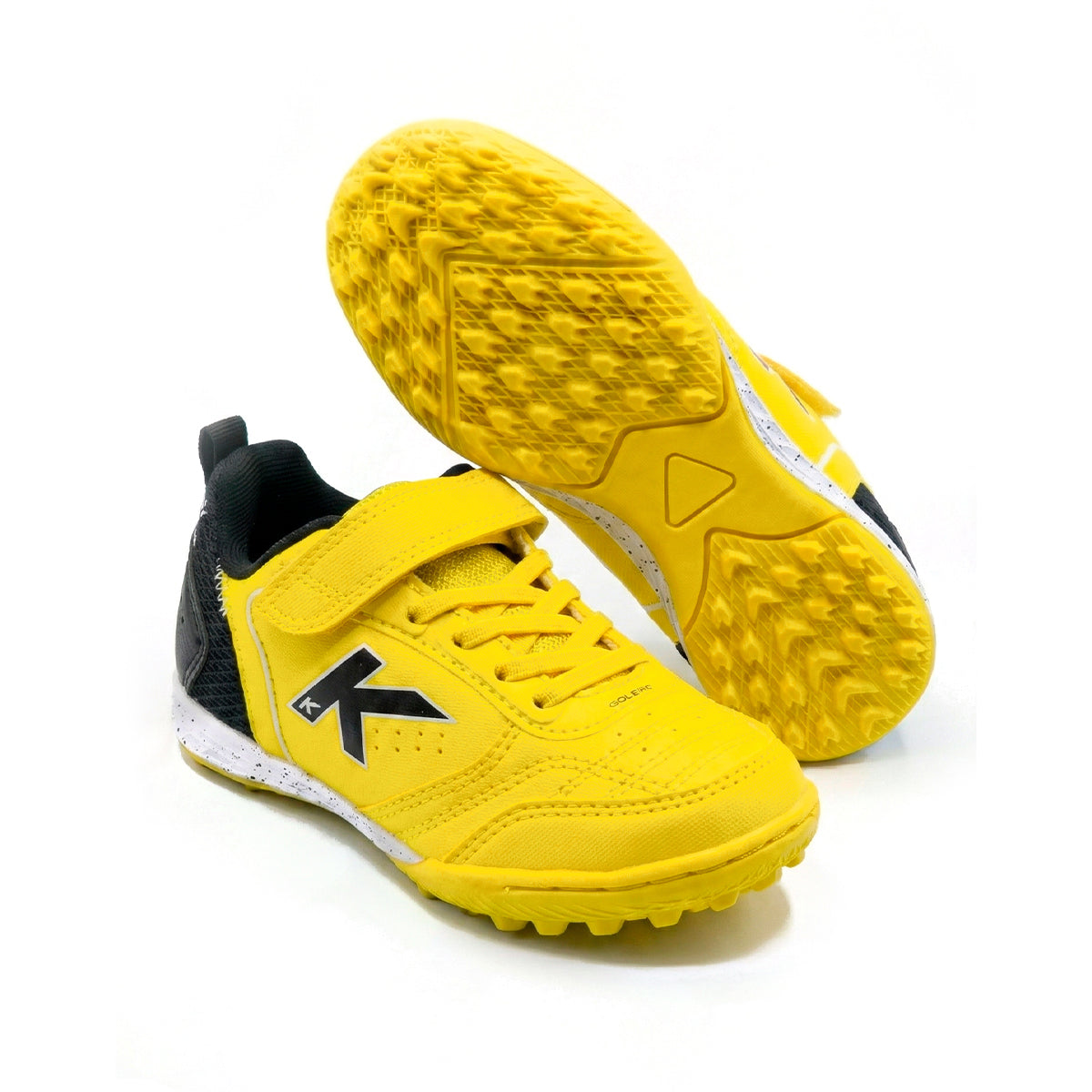 ZAPATILLAS DE NIÑO GOLEIRO TURF ELASTIC AMARILLO Y NEGRO