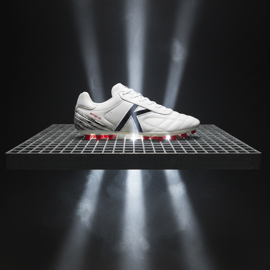 Botas de fútbol SPEAR AG sobre rejilla metálica