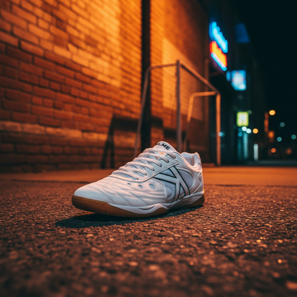 Zapatillas Indoor Copa en ambiente urbano nocturno