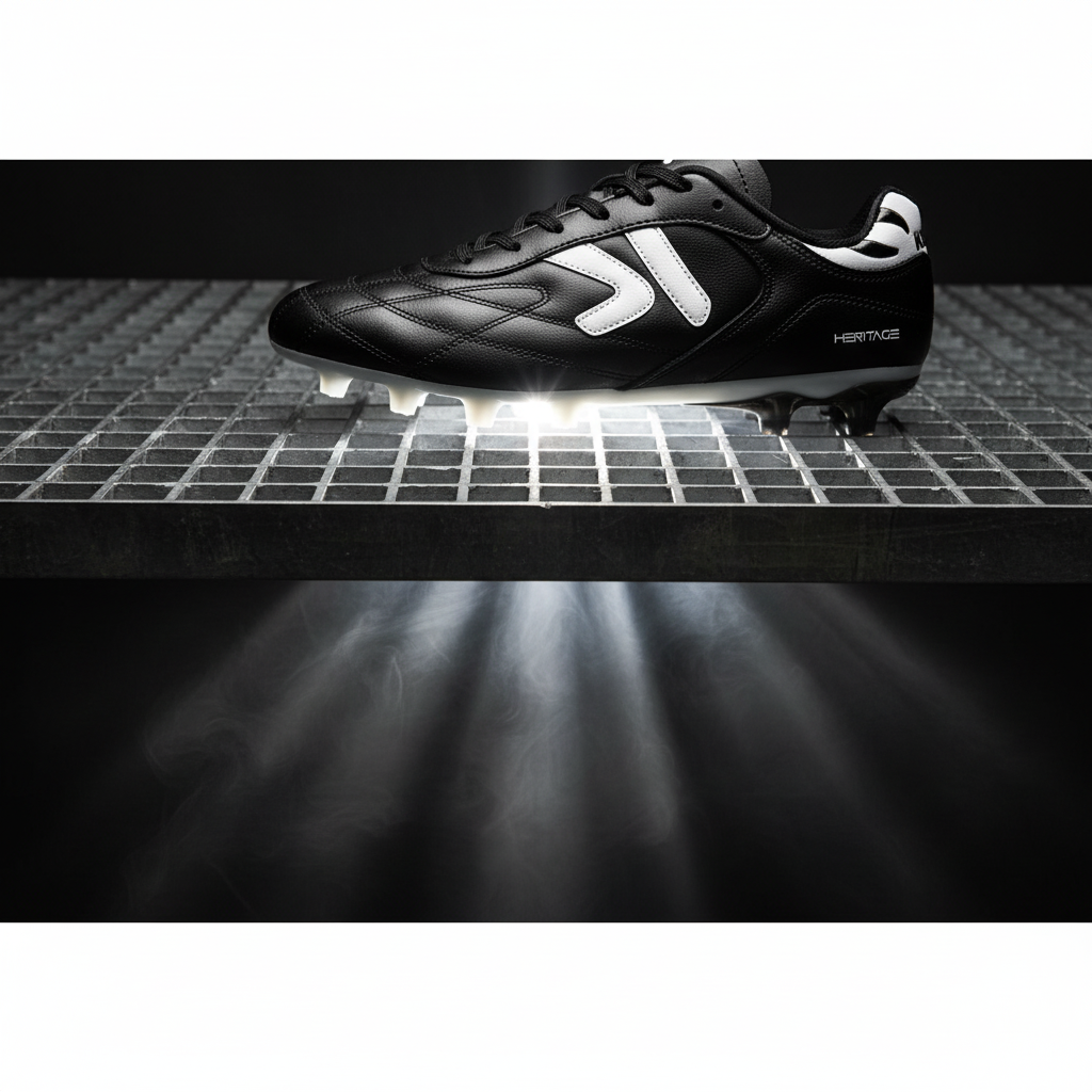 Botas de fútbol Heritage MG sobre rejilla metálica