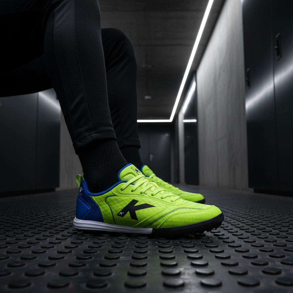 Botas Goleiro Turf Lima en túnel de vestuarios