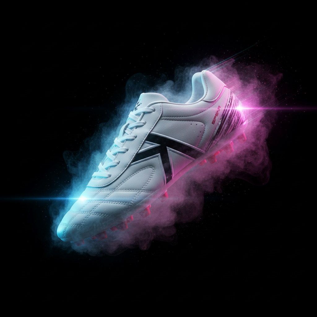 Botas de fútbol SPEAR AG con iluminación cyberpunk