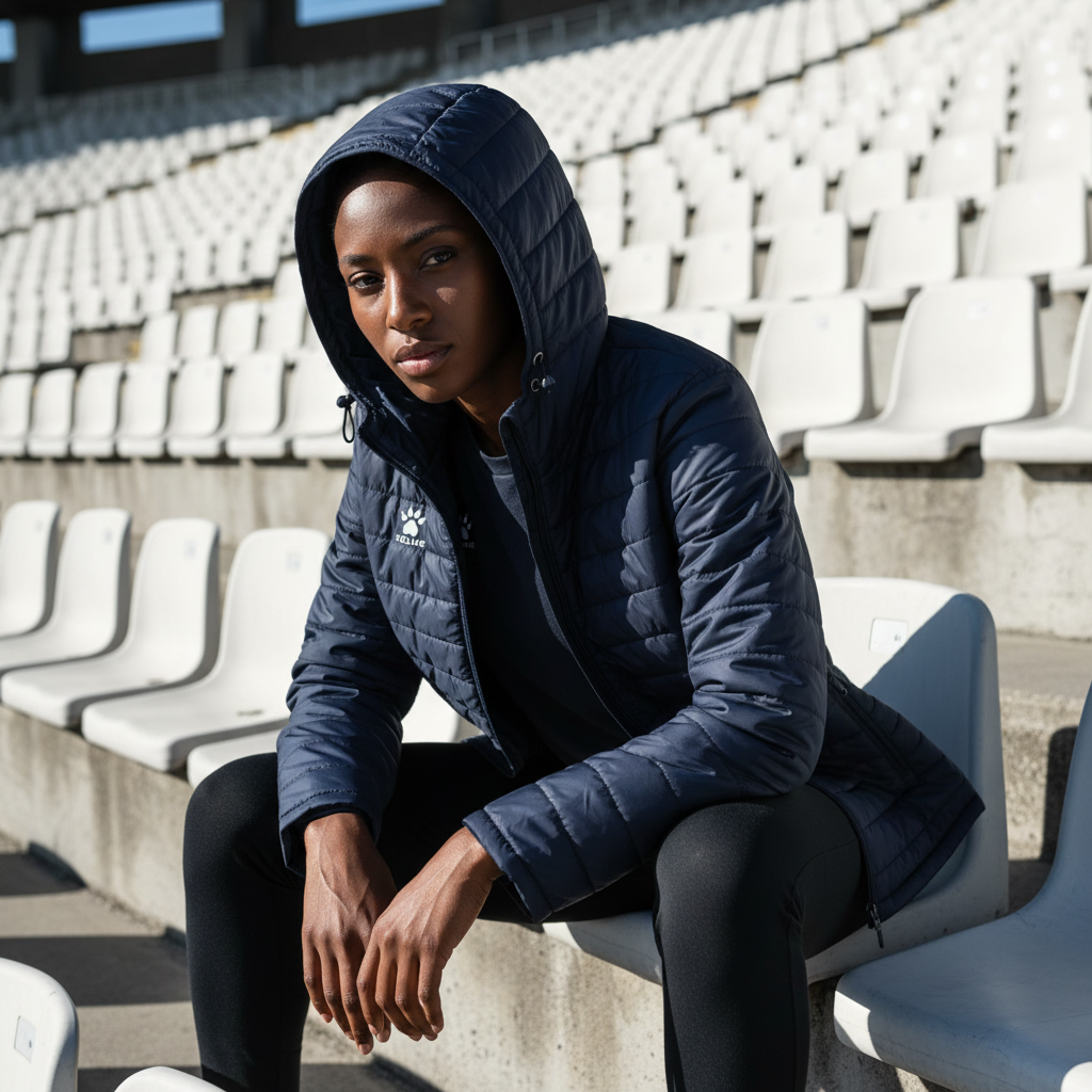 Chaqueta ligera Snow marino en graderío de estadio