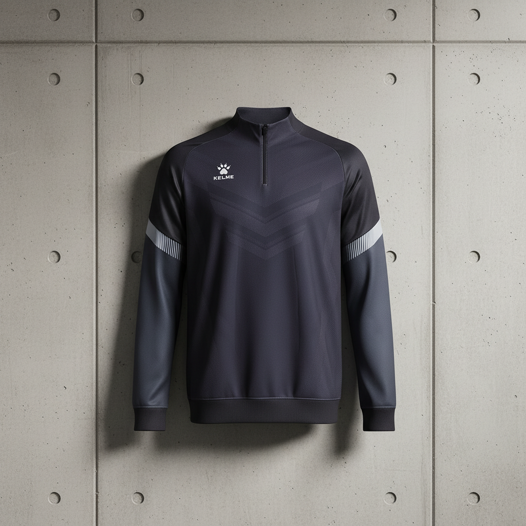 Sudadera KELME Warrior Gris sobre muro de hormigón brutalista