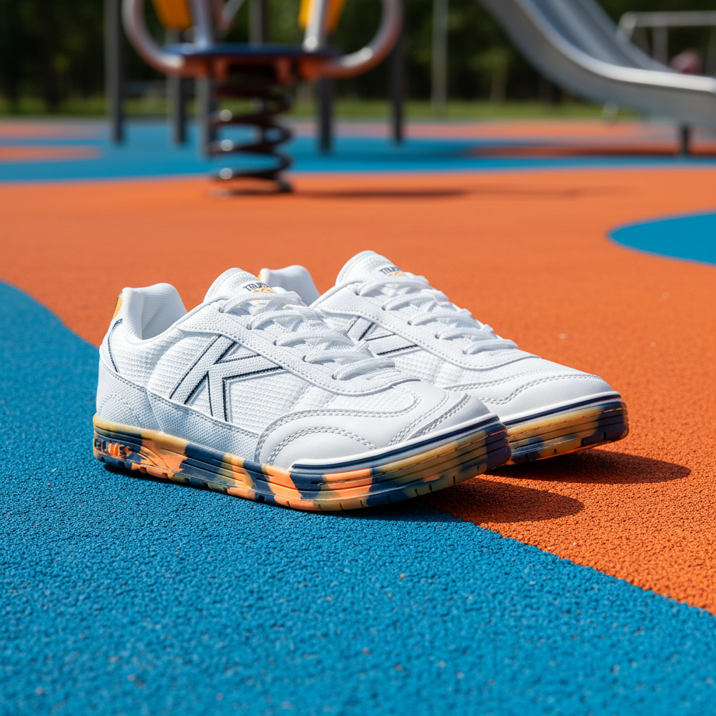 Zapatillas Trueno Lace en parque infantil con suelo de caucho EPDM