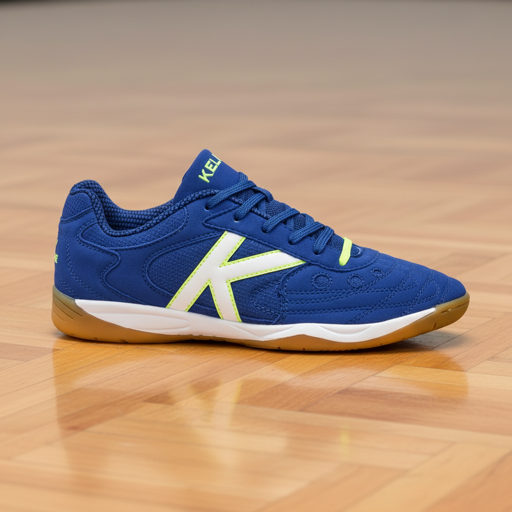 Zapatillas Kelme Indoor Copa sobre parquet de fútbol sala