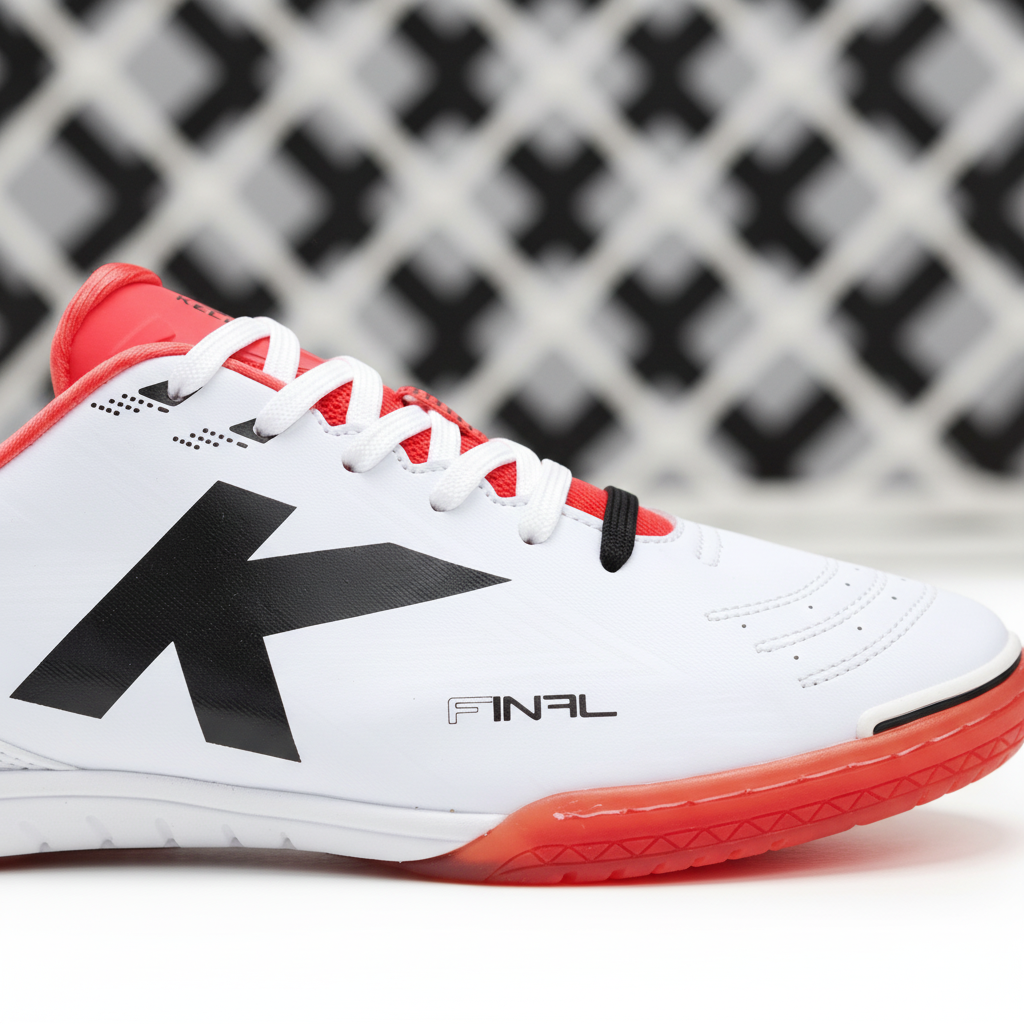 Zapatillas Final Indoor con red de portería de fondo