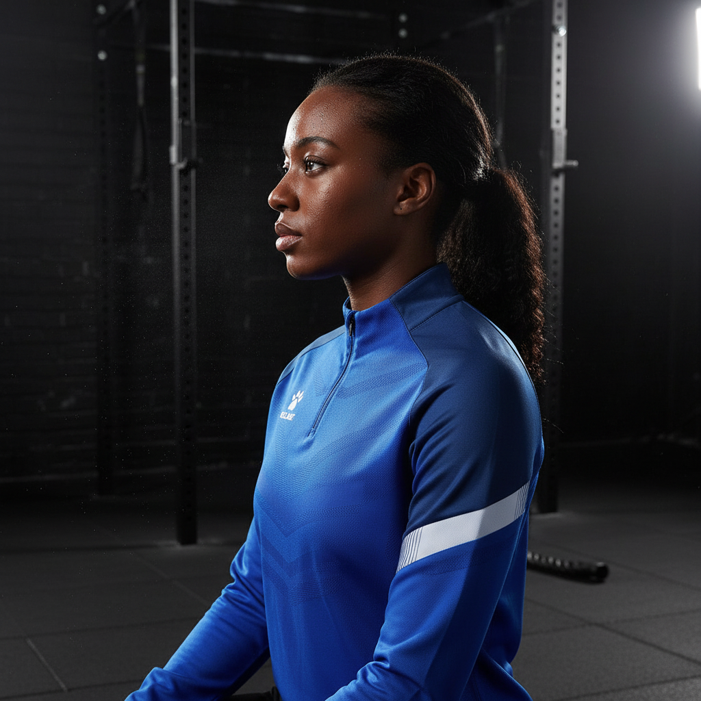 Sudadera KELME Warrior Azul en box de entrenamiento