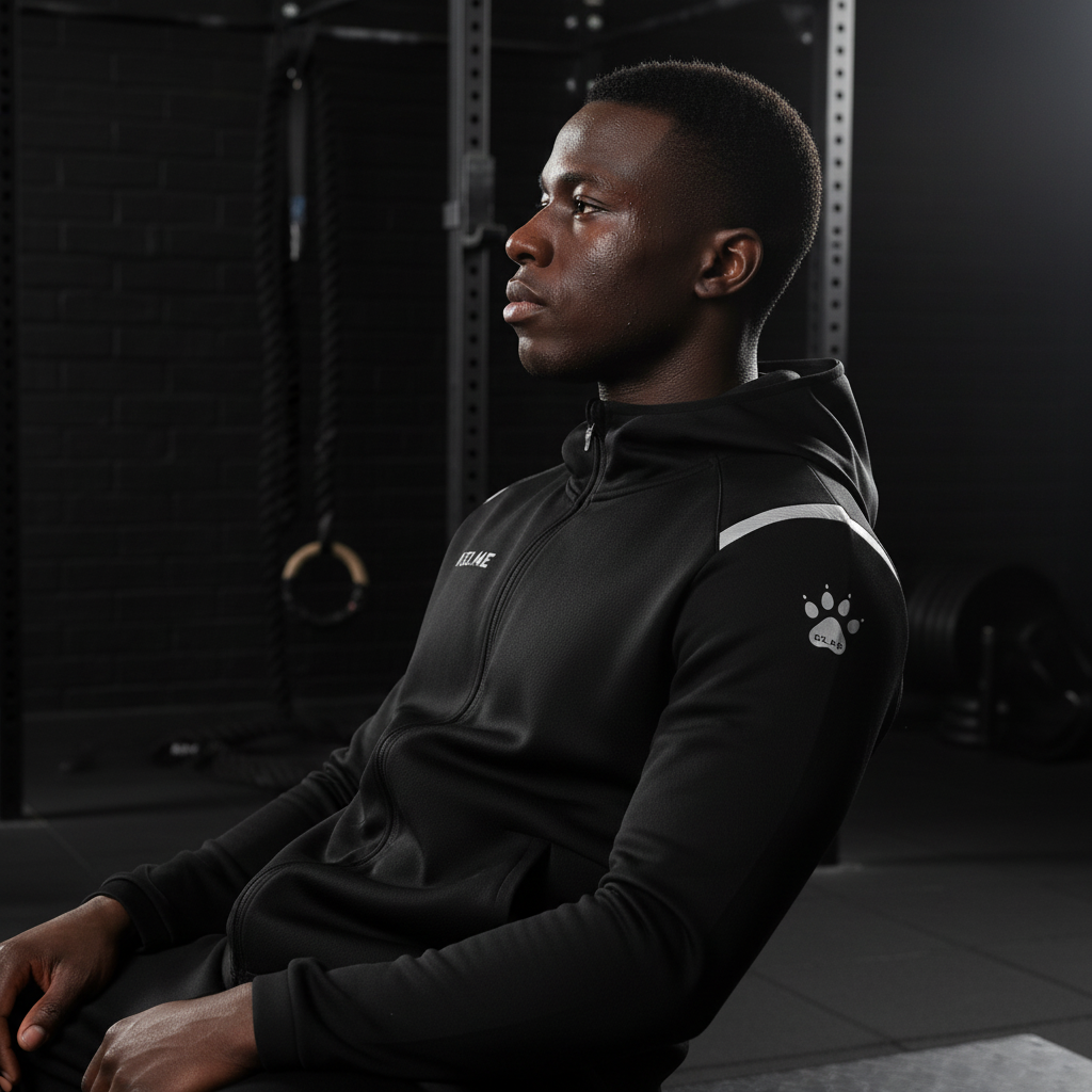 Chaqueta de chándal Road negro en box de entrenamiento