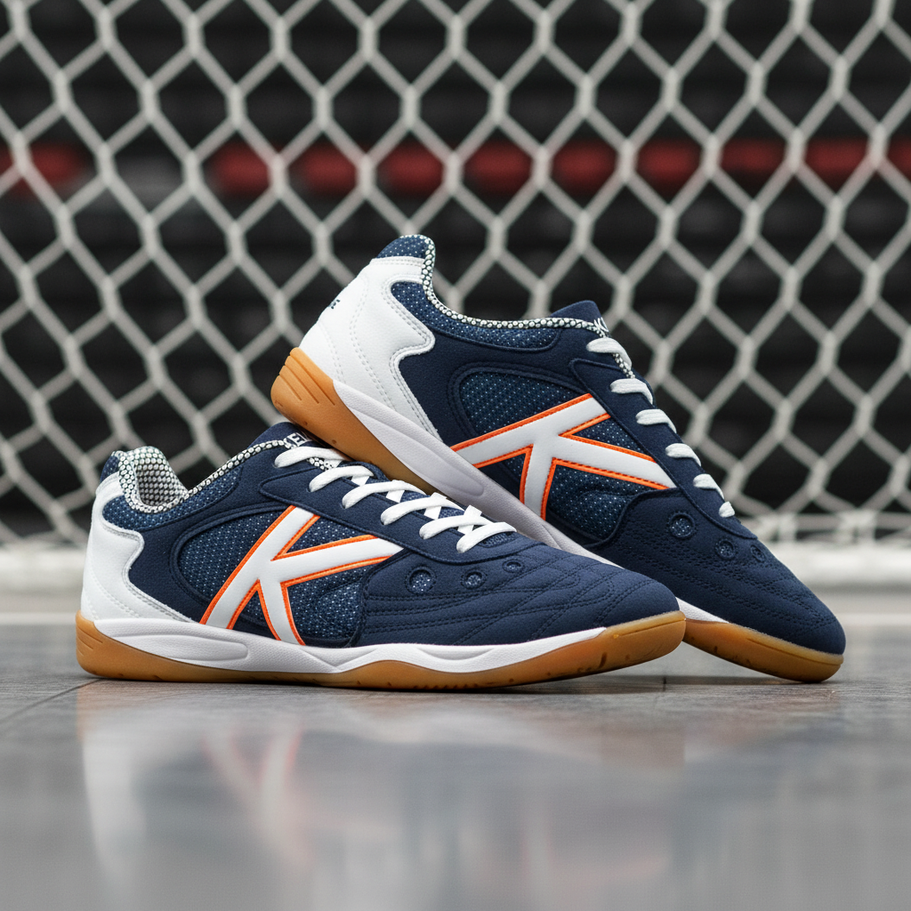 Zapatillas de fútbol sala Indoor Copa con red de portería al fondo