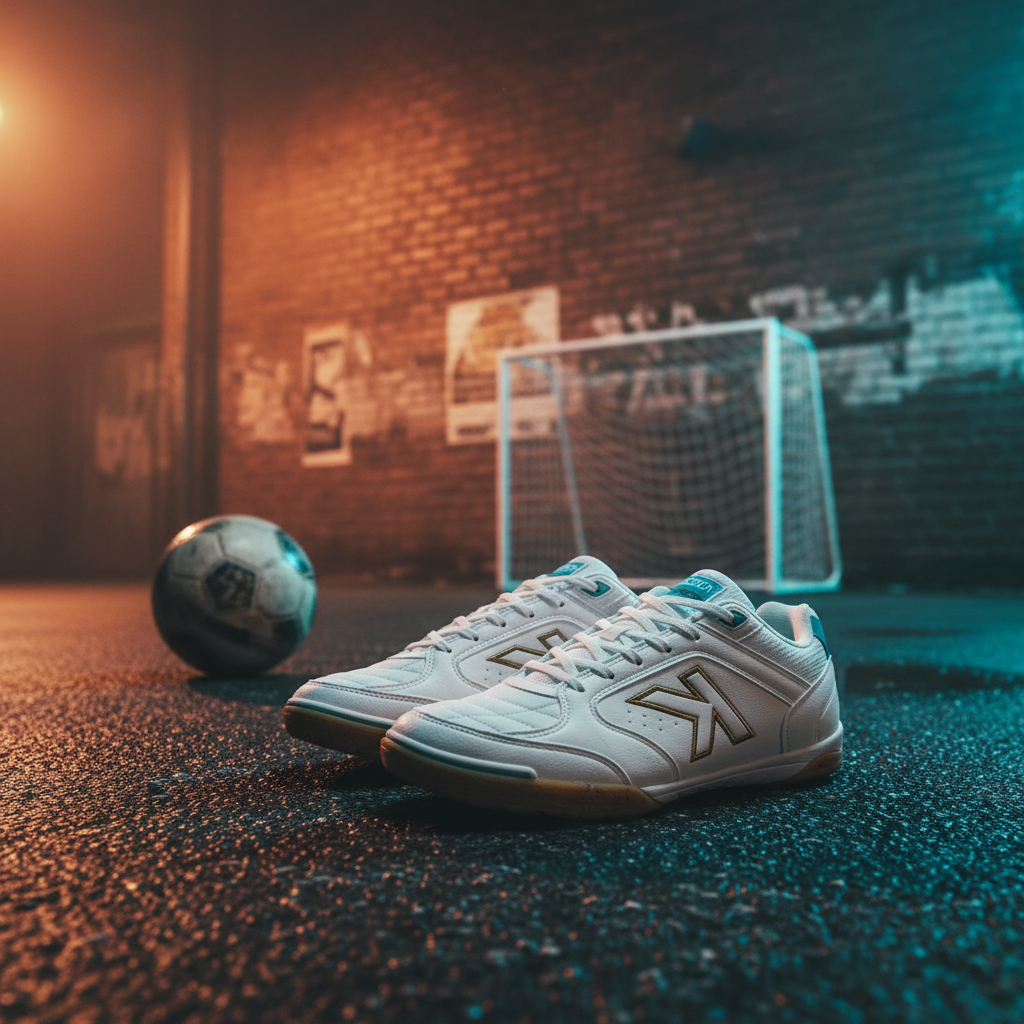 Zapatillas de fútbol sala Precision en ambiente urbano nocturno