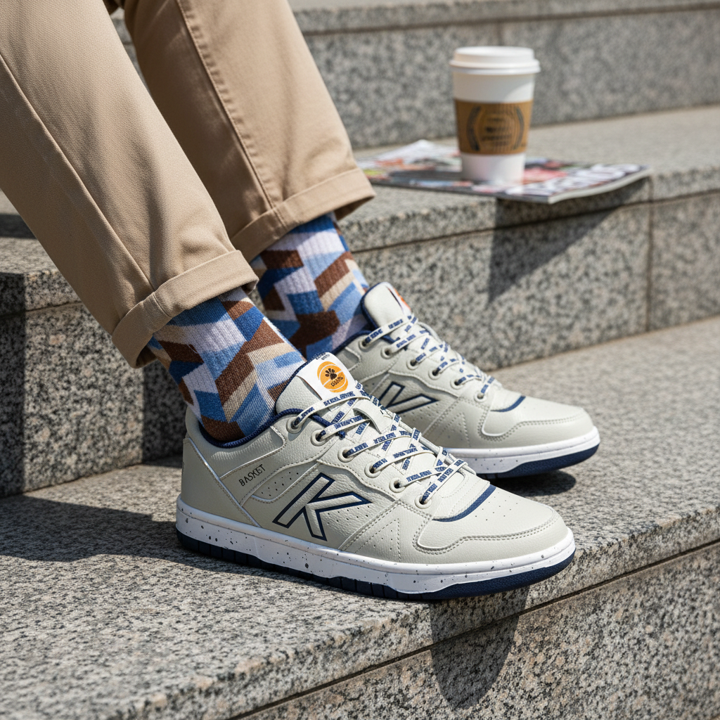 Zapatillas Retrobasket 2.0 en escalinata de piedra