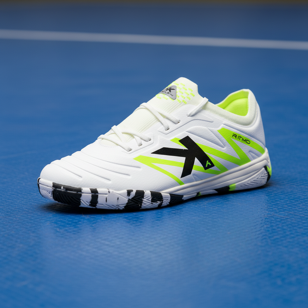 Zapatillas de fútbol sala Ritmo sobre pista de vinilo azul