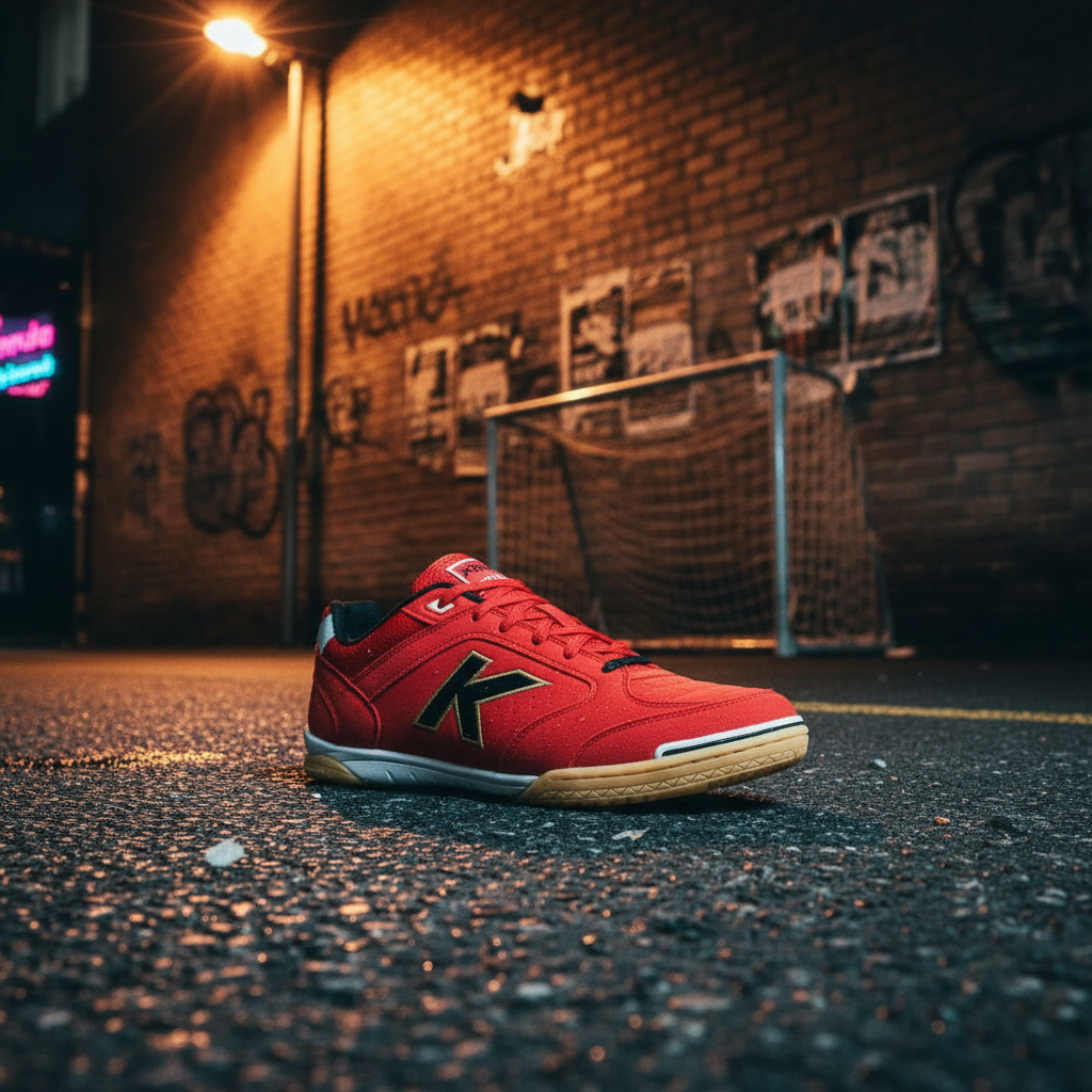 Zapatilla de fútbol sala Precision en ambiente urbano nocturno