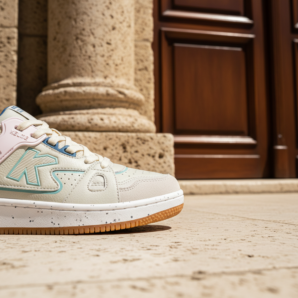 Zapatillas Casual Doha Marrón en casco histórico con arquitectura clásica