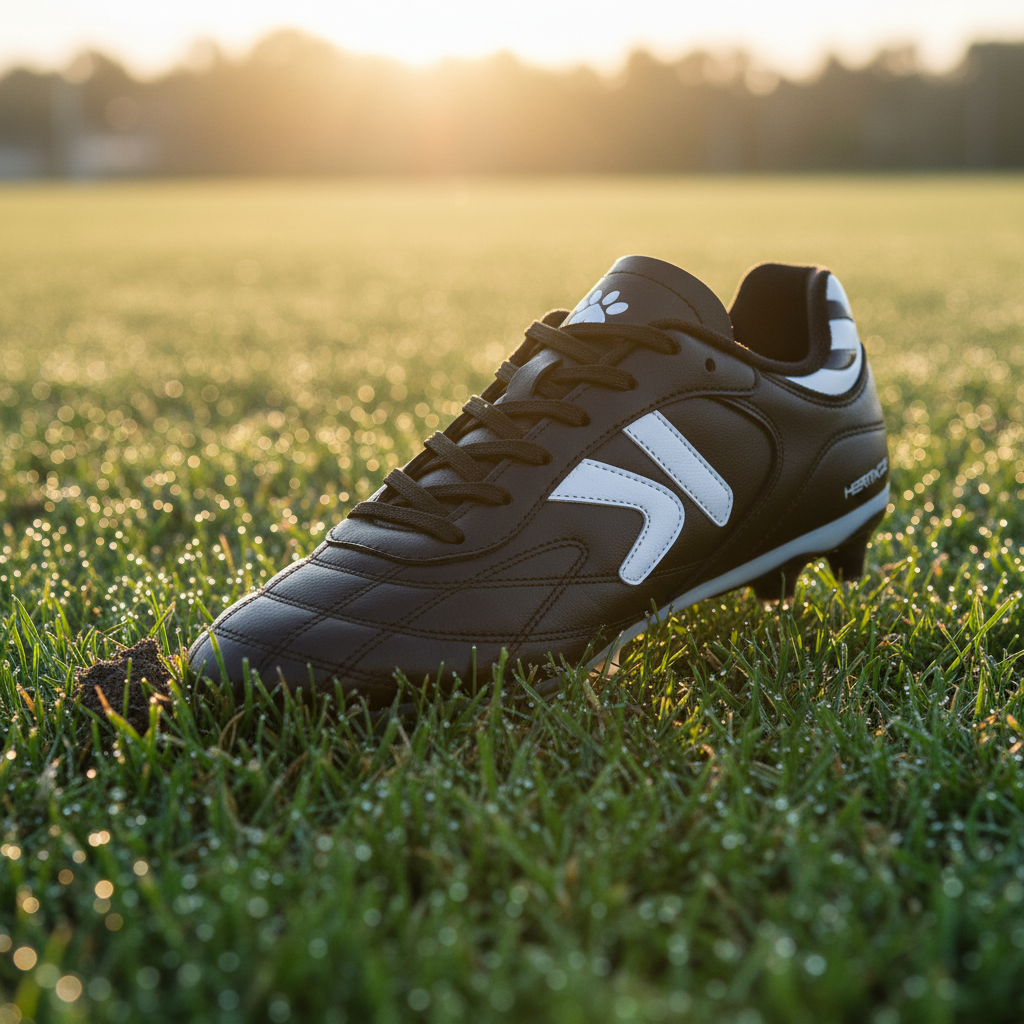 Botas de fútbol Heritage MG en césped natural con rocío