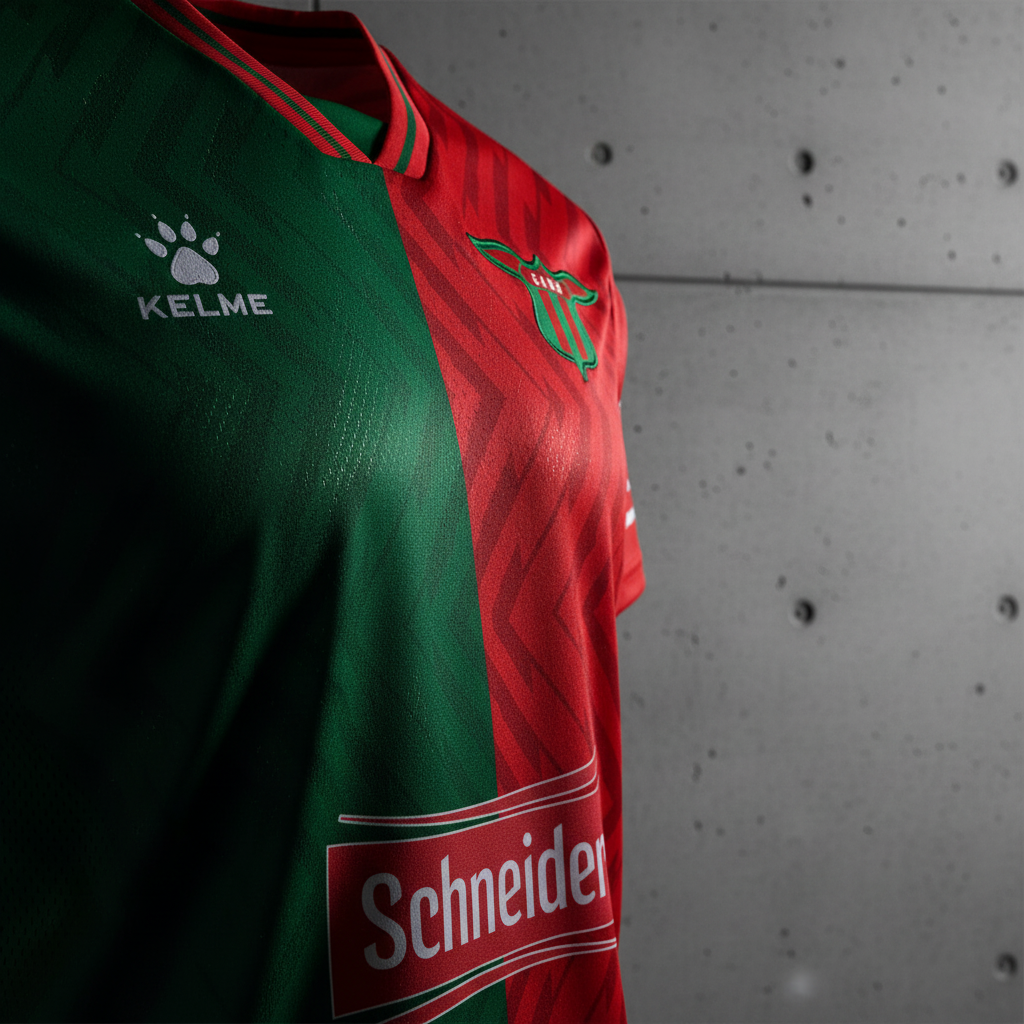 Camiseta Boston River sobre muro de hormigón brutalista