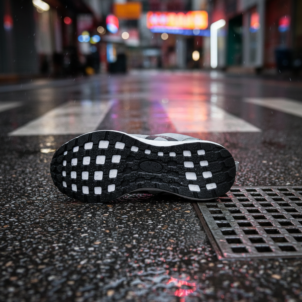 Zapatillas Running K-Rookie en asfalto húmedo