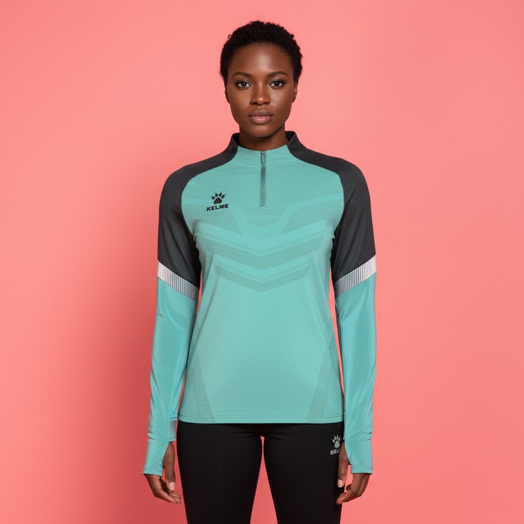 Sudadera KELME Warrior Verde en estudio color block