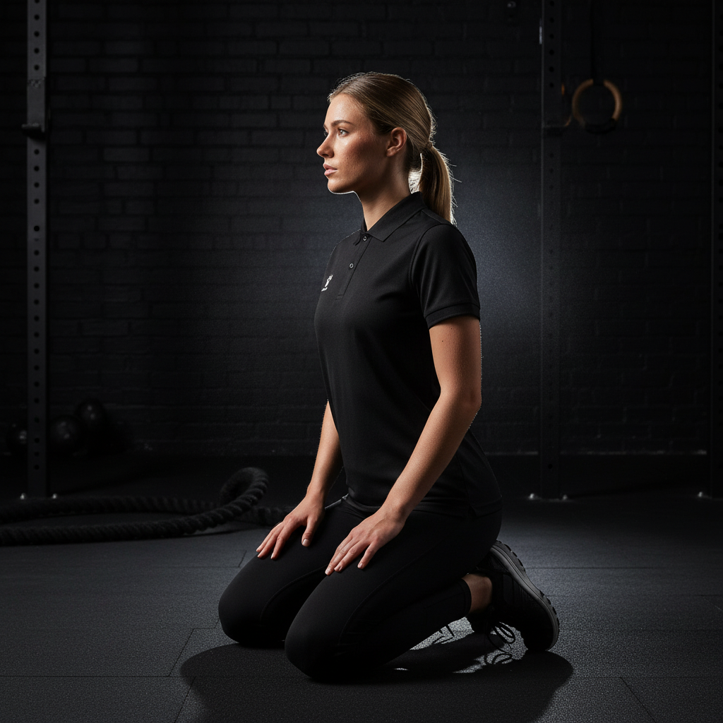 Polo KELME Street Negro en box de entrenamiento